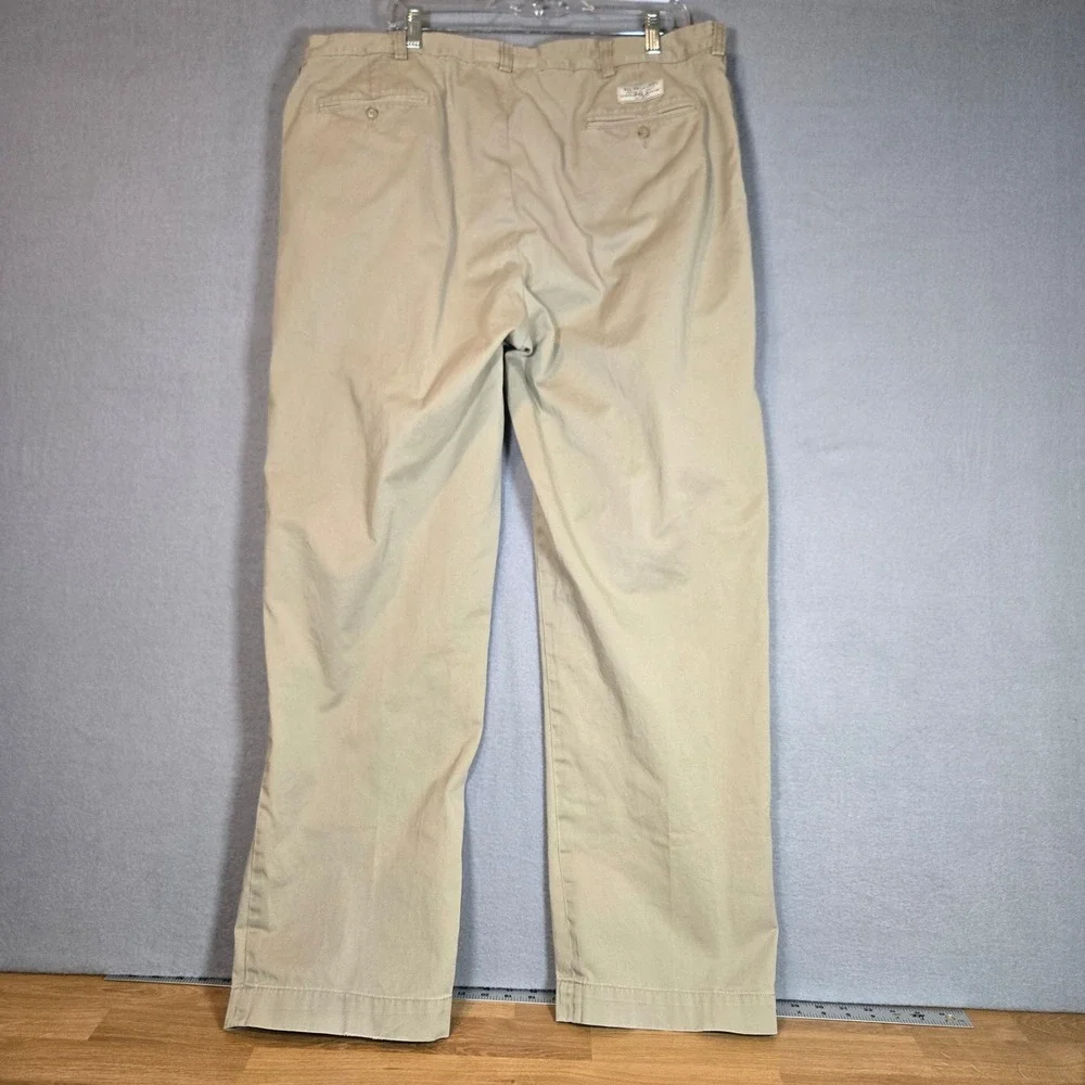 Polo Ralph Lauren‎ Pants Mens 40 X 32 Classic Polo Chino  Khaki Pleated  *Flaw